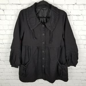 Button up bubble sleeve laganlook jacket